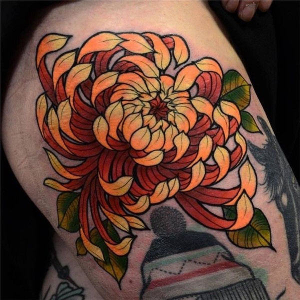 Chrysanthemum tattoo, Japanese flower tattoo, Chrysanthemum