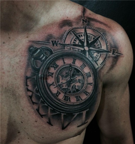 Clock tattoo: meaning, 50 photos and the best sketches