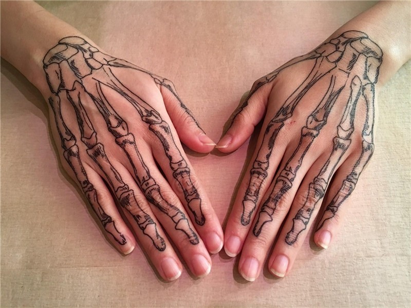 Coco Skeleton Hands Temporary Tattoos for Cosplay. Skull Ets