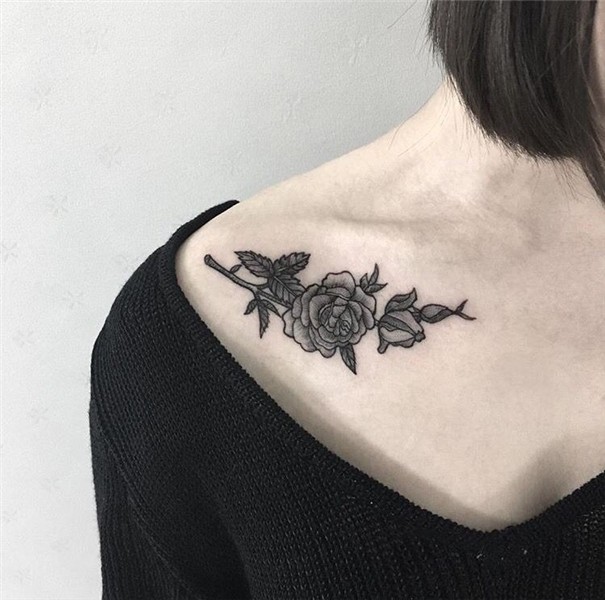 Collarbone Tattoo by Jiman at Borndayz Tattoo (Seoul, South