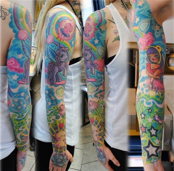 Colorful Girly Sleeve Tattoos * Half Sleeve Tattoo Site