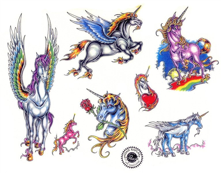 Colorful Horse Tattoos Designs