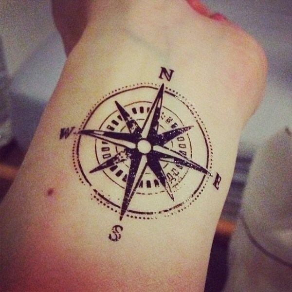 Compass Tattoo Compass tattoo, Wrist tattoos, New tattoos