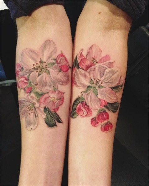 Complimentary Apple Blossom tattoos by Thea Duskin Apple blo