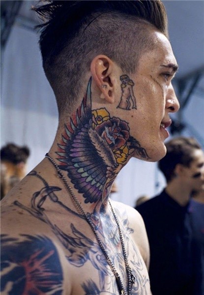 Cool Tattoos for Men Full neck tattoos, Neck tattoo for guys