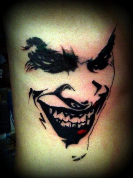Cool colored smiling crazy Joker tattoo on arm - Tattoos pho