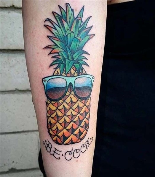 Cool pineapple with glasses best tattoos idea Pineapple tatt