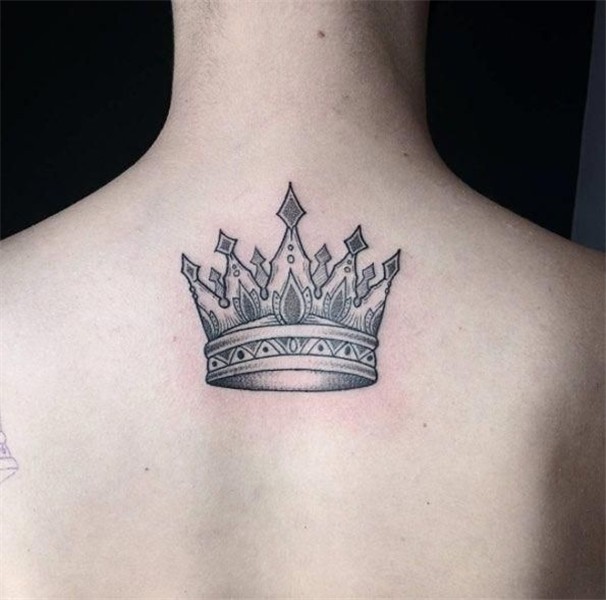 Crown Tattoo on Back by Michele Volpi #Tattoosonback Crown t