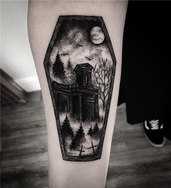 Crypt and fog. #btattooing #txttooing #blackworkerssubmissio