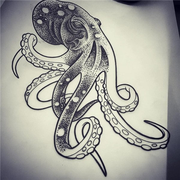 Cunning dotwork octopus tattoo design - Tattooimages.biz Oct