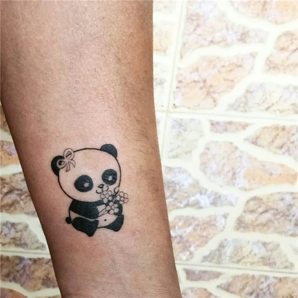 Cute Panda Tattoo by Bhavesh Kalma, Ahmedabad. Panda tattoo,