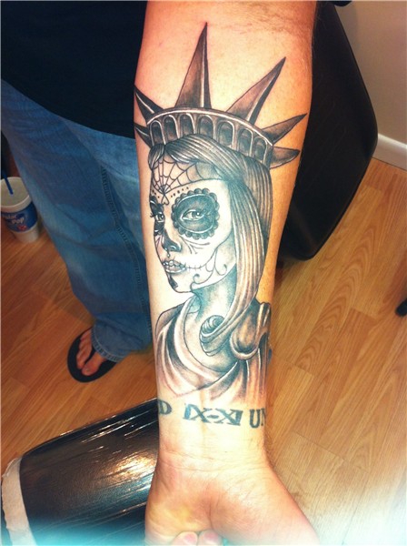 Day Of The Dead. Statue Of Liberty. Tatuagem, Desenhos para