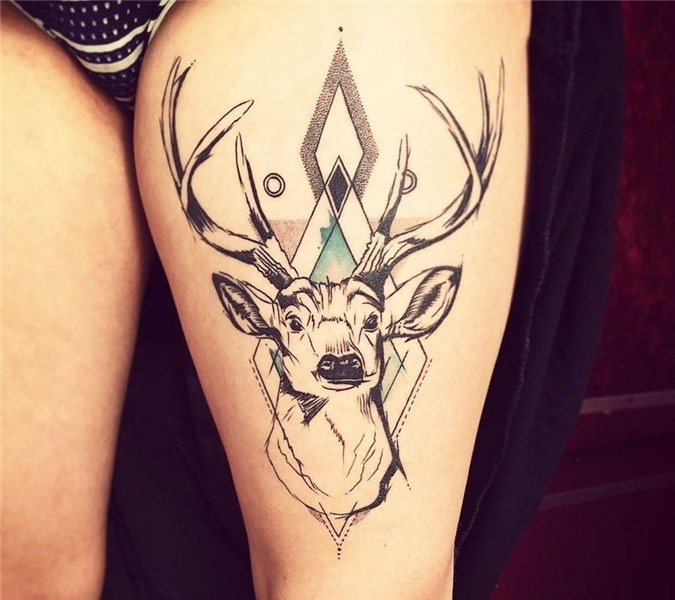 Deer tattoo by Trudy Lines Tattoo Photo 15857
