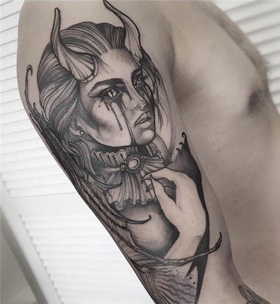 Devil tattoo: meaning, photos and sketches on the arm and ba