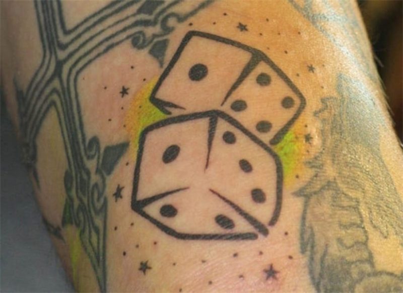 Dice tattoos and their meaning, a metaphor for life Tattooin