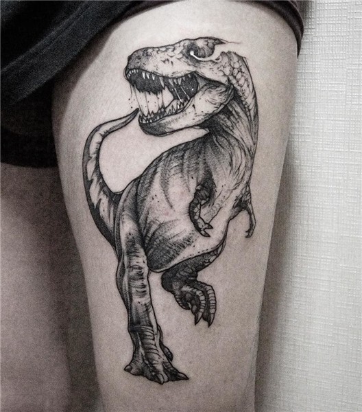 Dinosaur tattoo by @@Zihwa tattooer in Seoul, Korea #dinosau