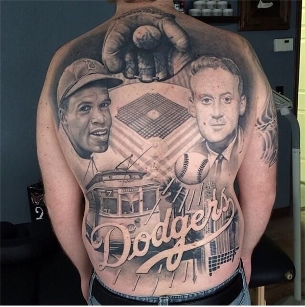 Dodgers baseball tattoo Los angeles dodgers tattoo, Baseball