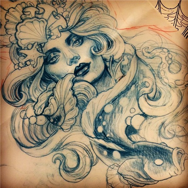 Done by Teniele Sadd.... - THIEVING GENIUS Mermaid tattoos,