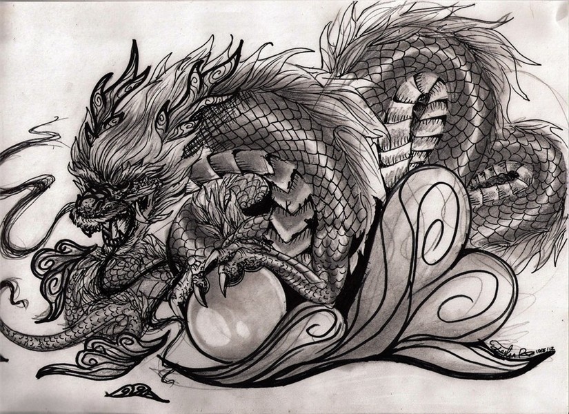 Dragon Chinese Drawing at PaintingValley.com Explore collect