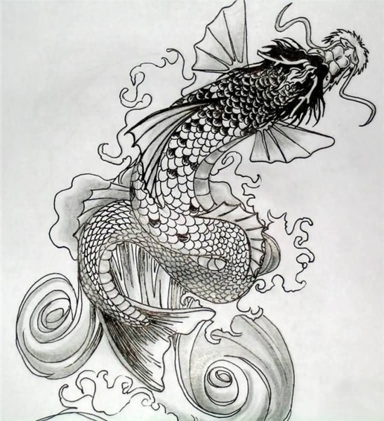 Dragon Fish Drawing at PaintingValley.com Explore collection