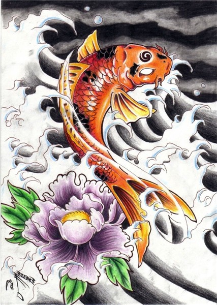 Dragon Koi Fish Tattoo Sample photo - 1