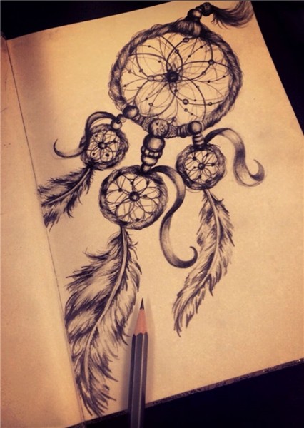 Dreamcatcher pencil Sketch. Dream catcher tattoo design, Fea