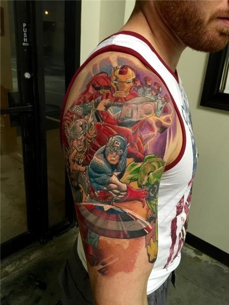 Drew R. - Marvel Avengers Tattoo - #avengers #Drew #Marvel #
