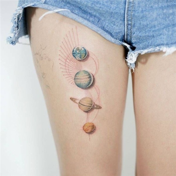 Earth, Venus, Jupiter and Saturn (Cover-up). Venus tattoo, S