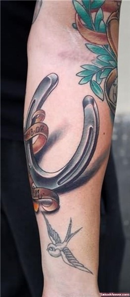 Elegant Horseshoe Tattoo On Arm