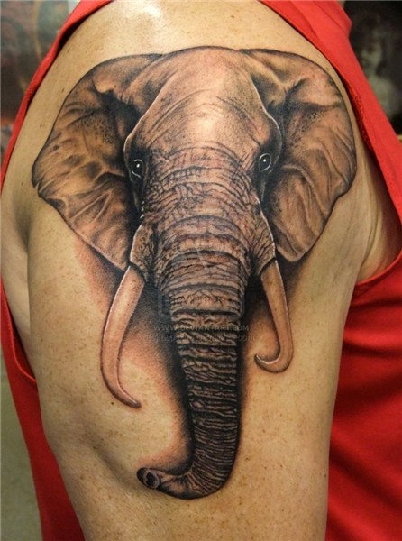 Elephant Head by asussman on deviantART Elephant head tattoo