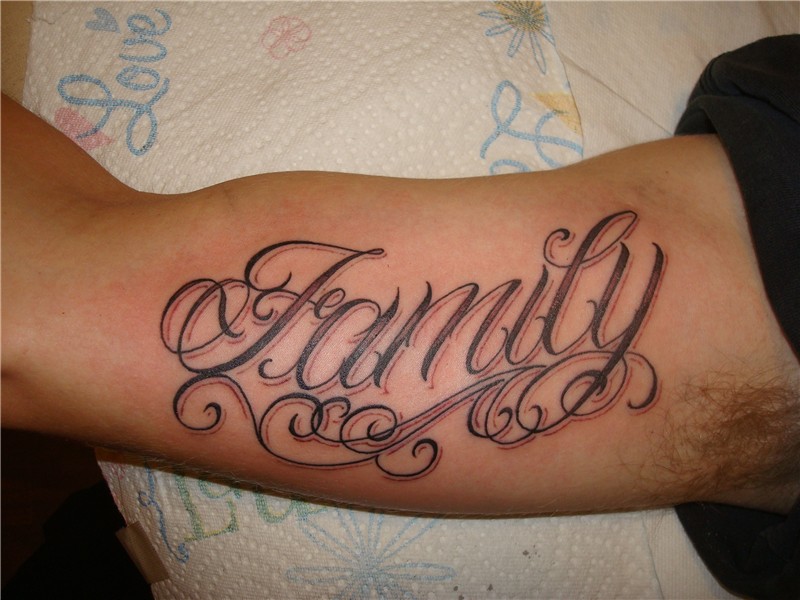 Family Tattoo On Biceps