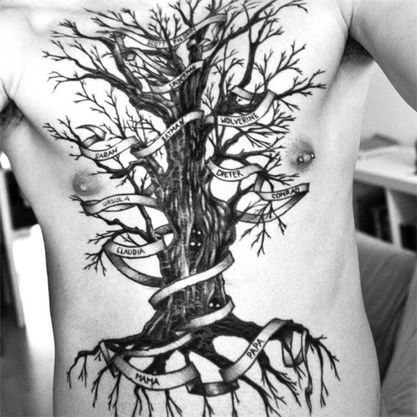 Family tree Family tattoos for men, Tree tattoo men, Tree ta