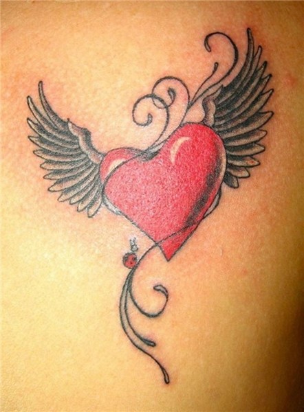 Feather tattoos, Heart with wings tattoo, Wings tattoo