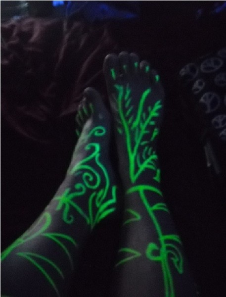 Feet-Glow In The Dark Tattoos