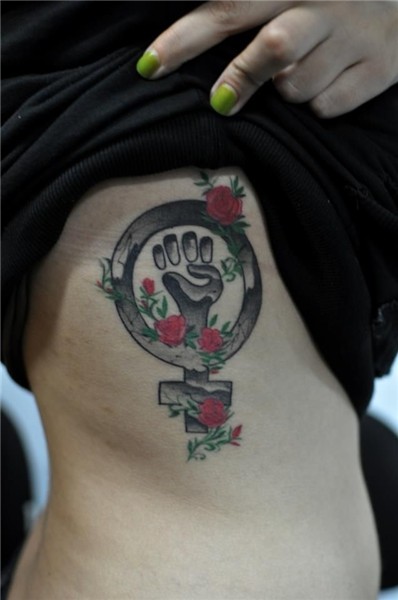 Feminist symbol. Done by Rafael Barba at Nagamoa Tattoo (htt