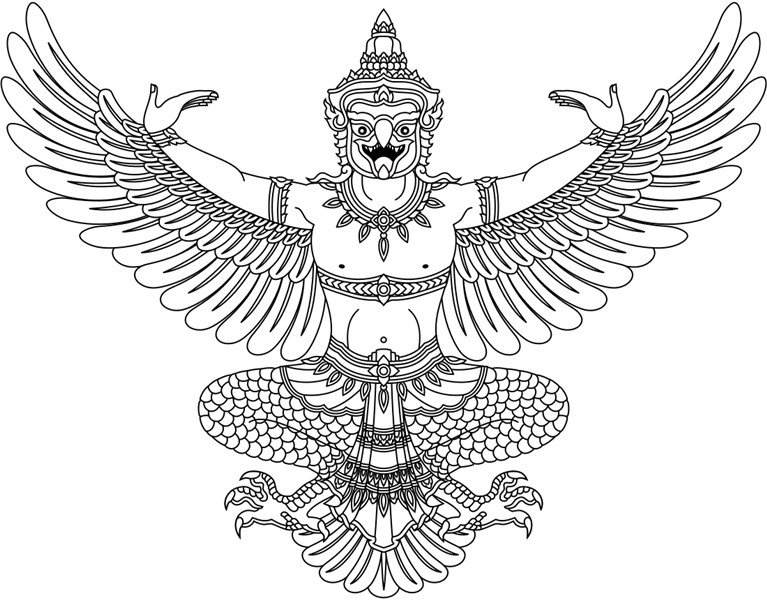File:Garuda Emblem of Thailand (Monochrome 2).svg - Wikimedi