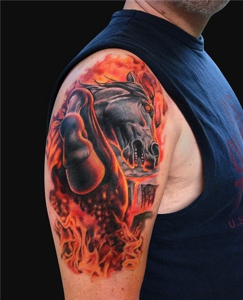 Fire Horse Tattoo - Tattoos and Fine Art Fire tattoo, Pictur