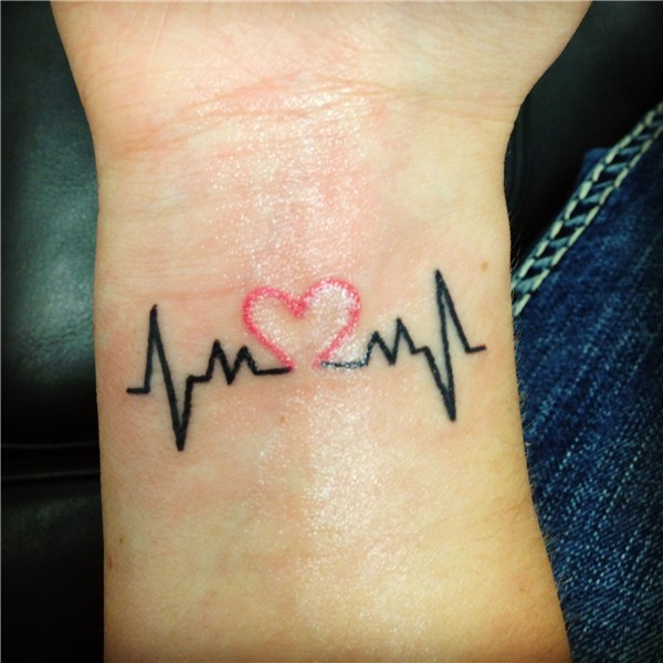 First tattoo with heart beat Heart tattoo designs, Heart tat