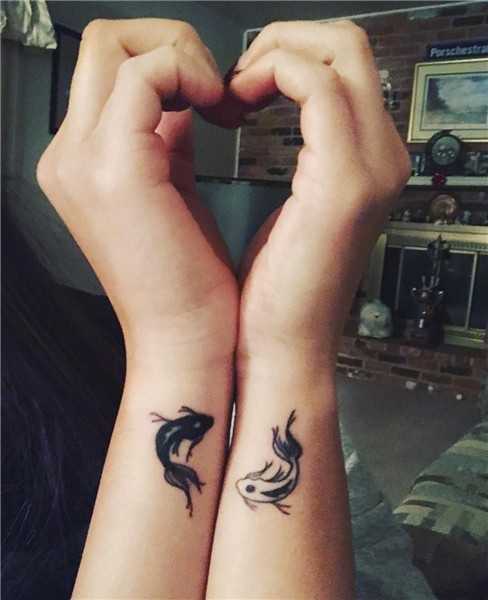 Fish Design: Sister Tattoo Ideas Twin tattoos, Bff tattoos,