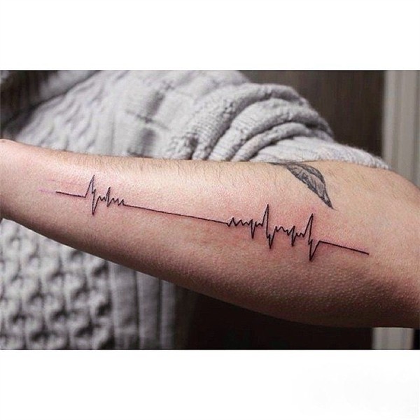 Flatline Heartbeat tattoo, Heart monitor tattoo, Tattoo for