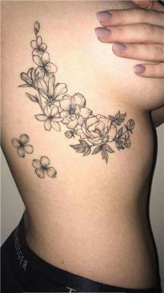 Flower side tattoo henna style #bodyart Side tattoos, Rib ta