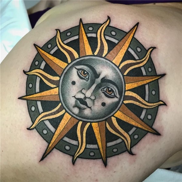 Follow @TATTOOWONDERLAND on Pinterest for more!! Sun tattoo