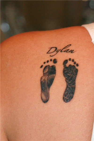 Footprints on left shoulder back tattoo - Tattoos Book - 65.