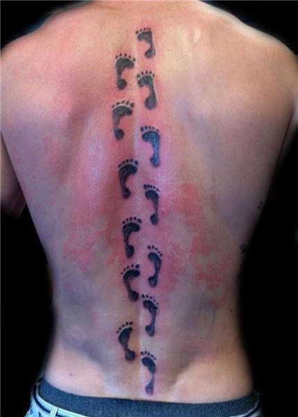 Footprints tattoo on back for guys - Tattoos Book - 65.000 T