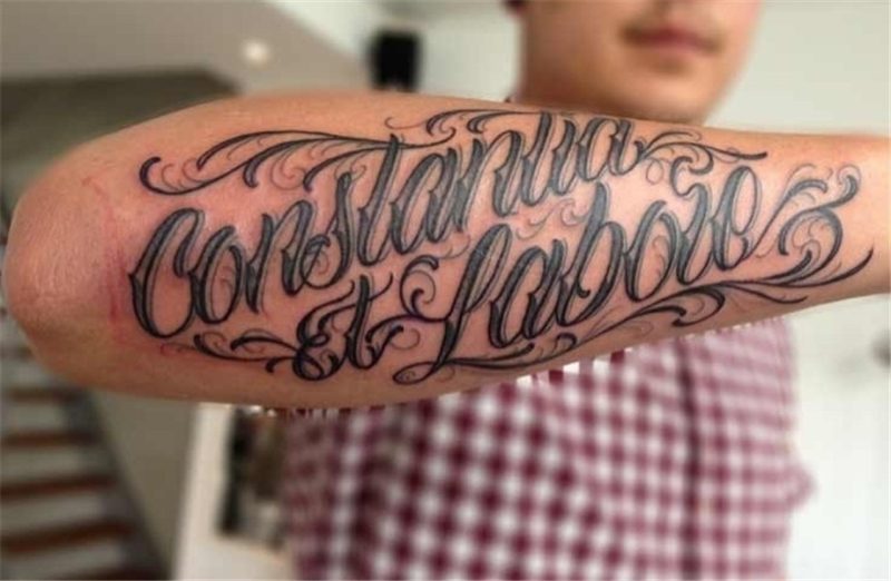 Forearm lettering Tattoos