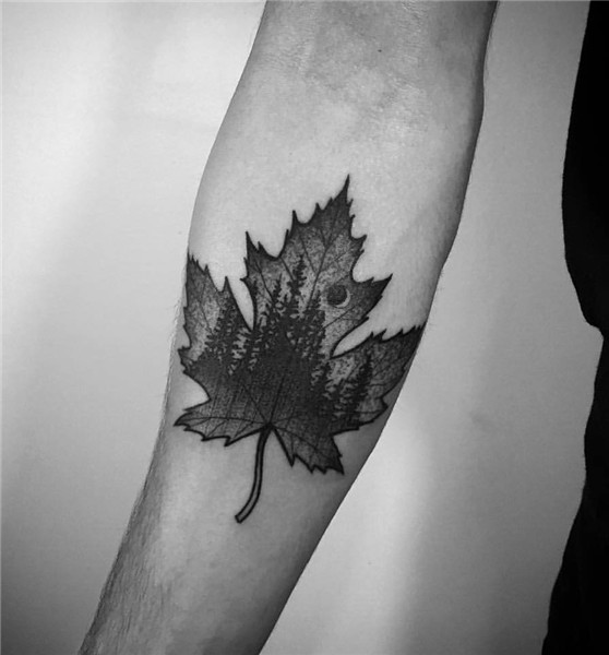 Forest Leaf Pointillism tattoo, Nature tattoos, Tattoos