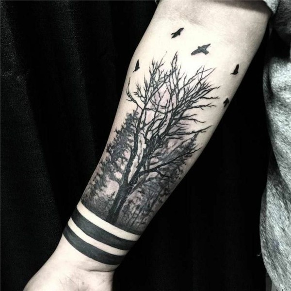 Forest tattoo: symbolic meaning + attractive design ideas -