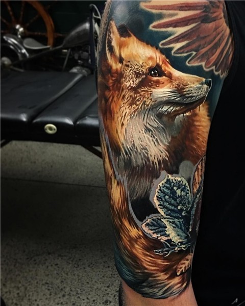 Fox, realism Fox tattoo, Animal tattoos, Wildlife tattoo
