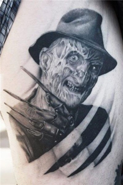 Freddy Krüger Horror Tattoo Scary tattoos, Horror tattoo, Fr