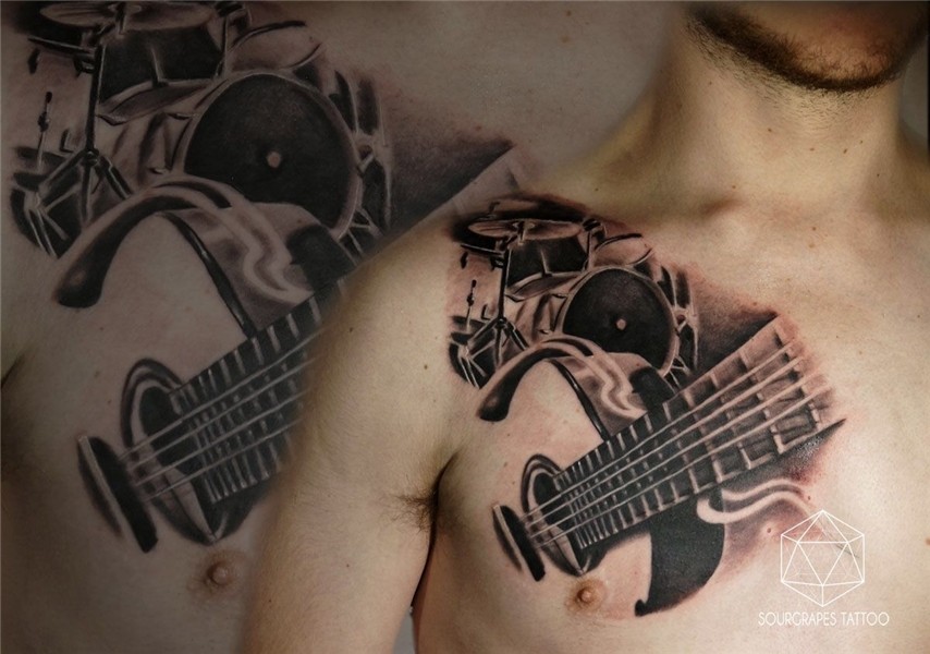 GUITAR DRUM MUSIC TATTOO 13.22 Tattoo Studio // London //020